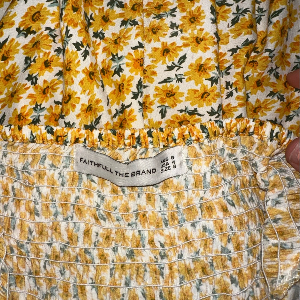 Anthropologie Faithful the Brand Sunflower jumpsuit!